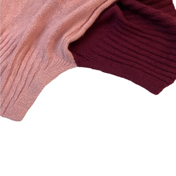 Time and Tru Women's Color Blocked Pink Mock Neck Sweater Size M - Picture 7 of 13